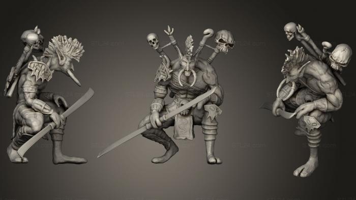 Figurines heroes, monsters and demons (Voljin Troll King, STKM_0554) 3D models for cnc